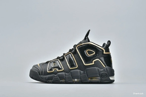 “FRANCE” NIKE UPTEMPO BLACK AV3810-001 AIR GOLD MORE METALLIC 1024